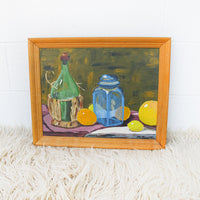 Colorful Still Life Painting Framed and Signed MT