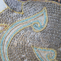 Thai Hand Embroidery Wall Art in Pastel colors