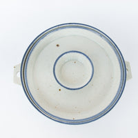 Dansk Blue Mist Niels Refsgaard White and Blue Ceramic Stew Pot with Lid