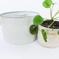 Dansk Blue Mist Niels Refsgaard White and Blue Ceramic Stew Pot with Lid