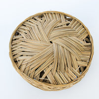 Set of Six Woven Cup Koozies and Tray