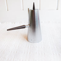 Midcentury Italian Stainless Steel Tea Coffee Pot with Rosewood Handles