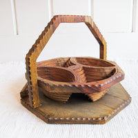 Fold Down Teak or Rose Wood Tray Dish