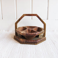 Fold Down Teak or Rose Wood Tray Dish