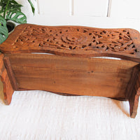 Teak Sheesham Rose Wood Magazine Rack Storage Basket