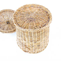 Woven Danish Style Basket with Lid