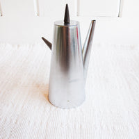 Midcentury Italian Stainless Steel Tea Coffee Pot with Rosewood Handles