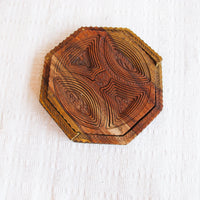 Fold Down Teak or Rose Wood Tray Dish