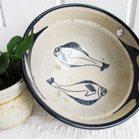 Blue Glazed Ceramic Serving Dish - Made by Moss Cascarano in Fairbanks Alaska