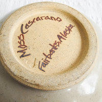 Blue Glazed Ceramic Serving Dish - Made by Moss Cascarano in Fairbanks Alaska