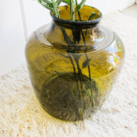 Japanese Amber Glass Float Vase Early 1900s