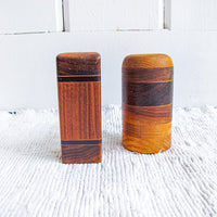 Midcentury Wood Salt and Pepper Shakers