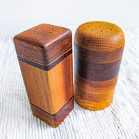 Midcentury Wood Salt and Pepper Shakers