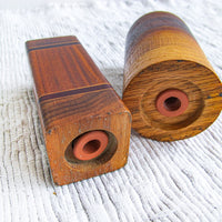 Midcentury Wood Salt and Pepper Shakers