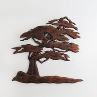 Brutalist Burnt Wood Tree Wall Art