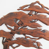 Brutalist Burnt Wood Tree Wall Art