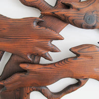 Brutalist Burnt Wood Tree Wall Art