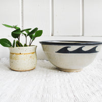 Blue Glazed Ceramic Serving Dish - Made by Moss Cascarano in Fairbanks Alaska