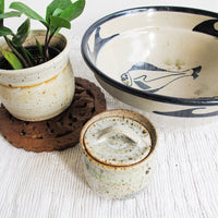 Blue Glazed Ceramic Serving Dish - Made by Moss Cascarano in Fairbanks Alaska