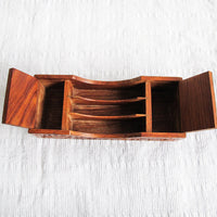 Wood Desk Organizer With Beautiful Carved Details