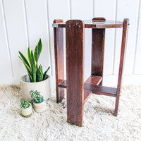 Wood Hexagon Plant Stand Side Table