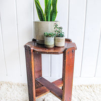 Wood Hexagon Plant Stand Side Table