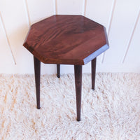 Hexagon Wood Plant Stand Side Table