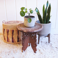 Teak Wood Table with Folding Base Made in India