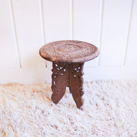 Teak Wood Table with Folding Base Made in India