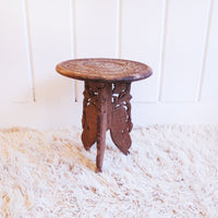 Teak Wood Table with Folding Base Made in India