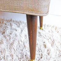 Midcentury Bench Ottoman Seat with Storage