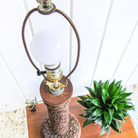 Teak Wood Lamp Light Base