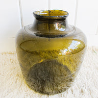 Japanese Amber Glass Float Vase Early 1900s