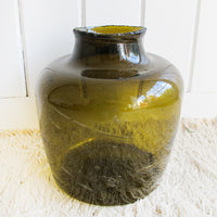 Japanese Amber Glass Float Vase Early 1900s