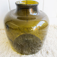 Japanese Amber Glass Float Vase Early 1900s