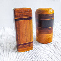 Midcentury Wood Salt and Pepper Shakers