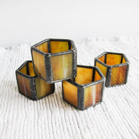 Stained Glass Hexagon Napkin Holders