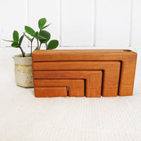 Swivel Danish Wood Candle Holder Candlesticks