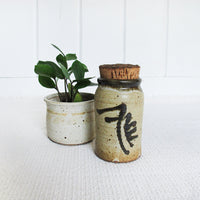 Ceramic Spice Canister Jar with Cork Lid
