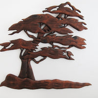 Brutalist Burnt Wood Tree Wall Art