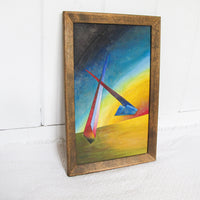 Painted Prism Wall Art on Wood