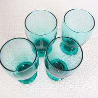 Emerald Green Water Glasses Set of Four