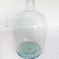Hand Blown Blue Glass Demijohn Jug Jar