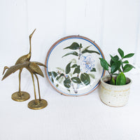 Floral Ceramic Serving Dish Tray With Wall Hanging Hardware By Lewing