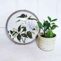 Floral Ceramic Serving Dish Tray With Wall Hanging Hardware By Lewing