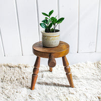 Wood Stool Plant Stand Made in Japan