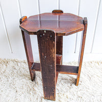 Wood Hexagon Plant Stand Side Table