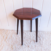 Hexagon Wood Plant Stand Side Table