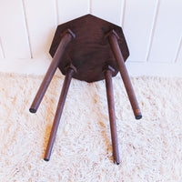 Hexagon Wood Plant Stand Side Table