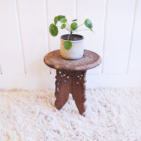 Teak Wood Table with Folding Base Made in India
